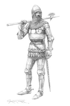 Sir Walter Hungerford c.1415 - Original Drawing by Graham Turner