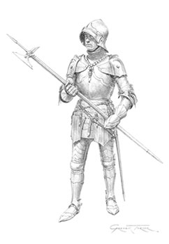 English armour c.1482 - Medieval art print by Graham Turner