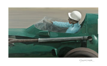 Stirling Moss - Motorsport art print by Graham Turner