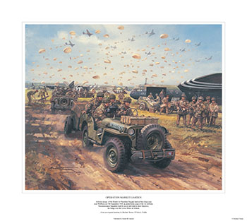 Operation Market Garden - print from a Second World War painting by Michael Turner