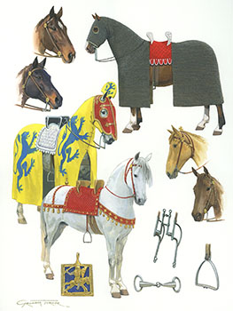 13th Century Horses - Original painting