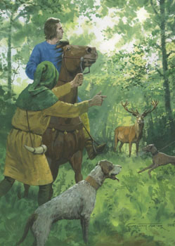 13th Century Hunt - Original painting