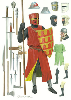English Knight c.1250 - Original painting