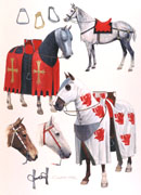 14th Century Horses - Original painting