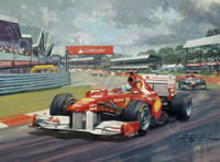 2011 British Grand Prix - Original Painting by Michael Turner