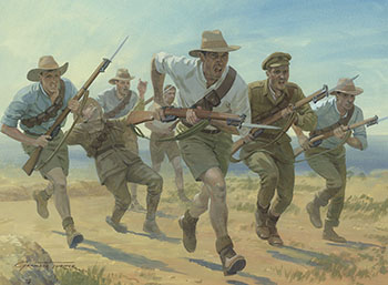 First World War Military Art by Graham Turner - Original paintings from the Osprey book Anzac Infantryman at Gallipoli