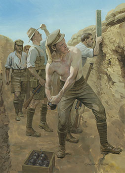 First World War Military Art by Graham Turner - Original paintings from the Osprey book Anzac Infantryman at Gallipoli