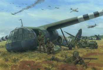 Arnhem Drop Zone - painting by Graham Turner