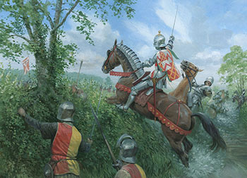 The Battle of Blore Heath - Painting by Graham Turner