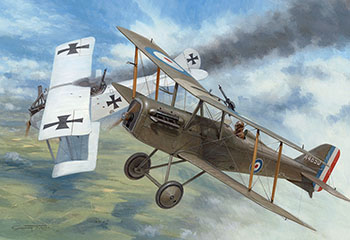 Attack on Mont Blanc Ridge, 1918 - Original Painting by Graham Turner