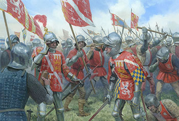 The Duke of Norfolk and Earl of Surrey at Bosworth - Original Painting by Graham Turner