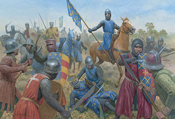 The Battle of Lewes print - Medieval Art by Graham Turner