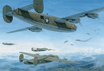 B-24 Liberator painting by Graham Turner from Osprey Air Campaign book The Hump 1942-45