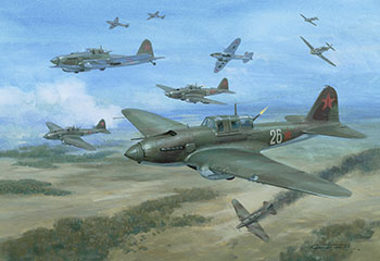 Shturmovik painting by Graham Turner from Osprey Air Campaign book Kursk 1943