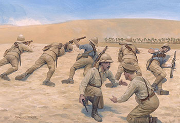 Original paintings from the Osprey book Sinai 1916-17 by Graham Turner