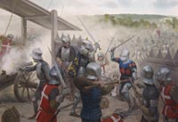 The Battle of Castillon - Medieval Painting by Graham Turner