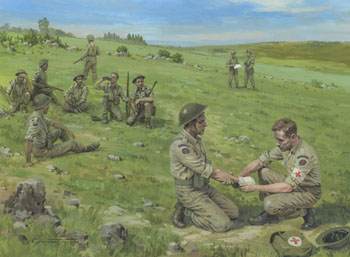 British Commando's in Sicily, 1943 - Painting by Graham Turner