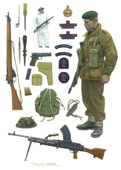 British Royal Marine Commando 1944 - Painting by Graham Turner