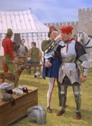 Condottiere Arming - Original Painting by Graham Turner