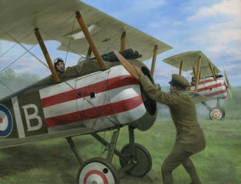 'Contact' - Sopwith Camel painting by Graham Turner