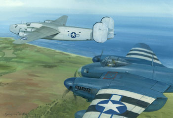 Mosquito PR on Aphrodite mission - painting by Graham Turner