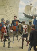 Henry V Sails for France - Original Painting