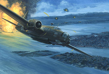 Painting by Graham Turner from Osprey book The Italian Blitz
