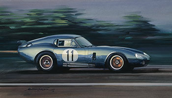 1964 Le Mans, Cobra Daytona - Original Painting by Michael Turner