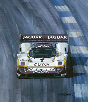 Jaguar XJR-11, 1989 Brands Hatch - Original Painting by Michael Turner