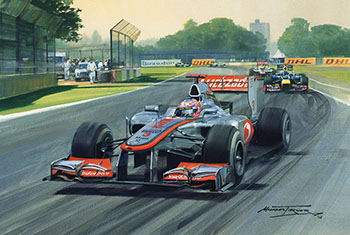 Jenson Button, McLaren, 2012 Australian Grand Prix - Original Painting by Michael Turner