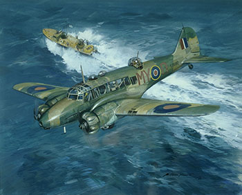 Avro Anson original aviation painting by Michael Turner