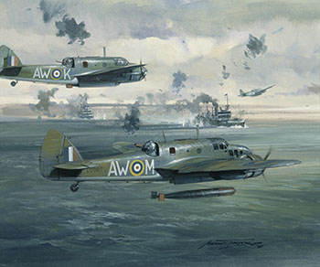 Bristol Beaufort original aviation painting by Michael Turner