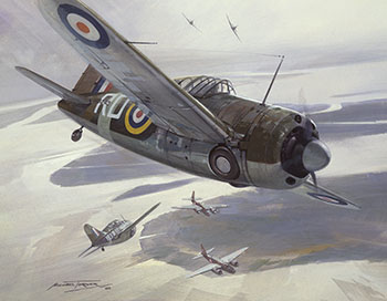 Brewster Buffalo original aviation painting by Michael Turner