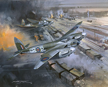 Mosquito Sting - De Havilland Mosquito painting by Michael Turner