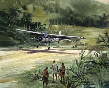 Original aviation painting of Scottish Aviation Pioneer by Michael Turner