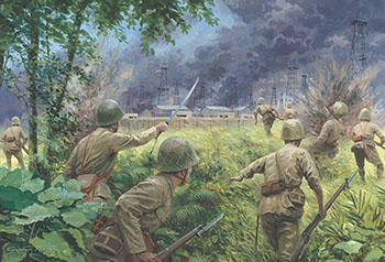 Painting by Graham Turner from Osprey book The Netherlands East Indies Campaign 1941-42