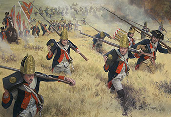 The Battle of White Plains, 1776 - Original Painting by Graham Turner