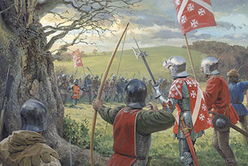 The Battle of Nibley Green, 1470 - painting by Graham Turner