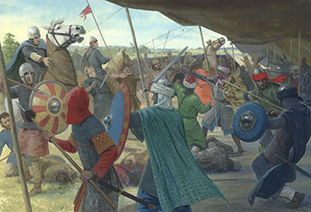 The Battle of Poitiers, AD 732 - Original Painting by Graham Turner