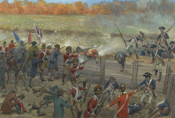 The Defense of Spring Hill Redoubt - Painting by Graham Turner
