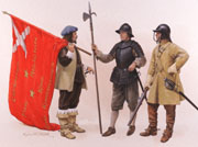 Soldiers of the New Model Army of the English Civil War - Painting by Graham Turner