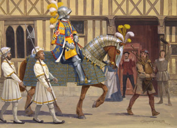 D'Aubigny's entry into Paris, 1515 - Painting by Graham Turner