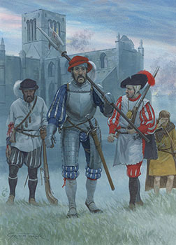 Siege of Haddington, 1548 - Painting by Graham Turner