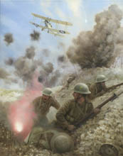 Somme Contact Patrol - WW1 oil painting by Graham Turner GAvA