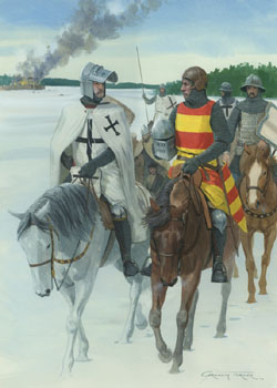 Teutonic Knights Raiding Party - Original Painting