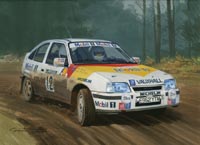 Vauxhall Motorsport Cards - original paintings