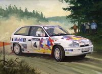 Vauxhall Motorsport Cards - original paintings