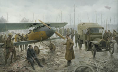 Victor & Vanquished - WW1 Albatros painting by Graham Turner