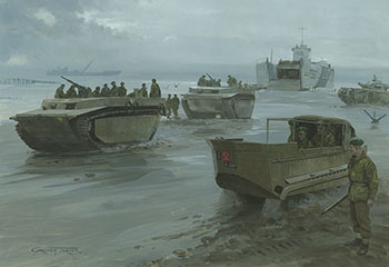 Second World War Military Art by Graham Turner - D-Day at Westkapelle WW2 Painting