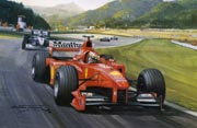 F1 Grand Prix cards from motorsport paintings by Michael Turner